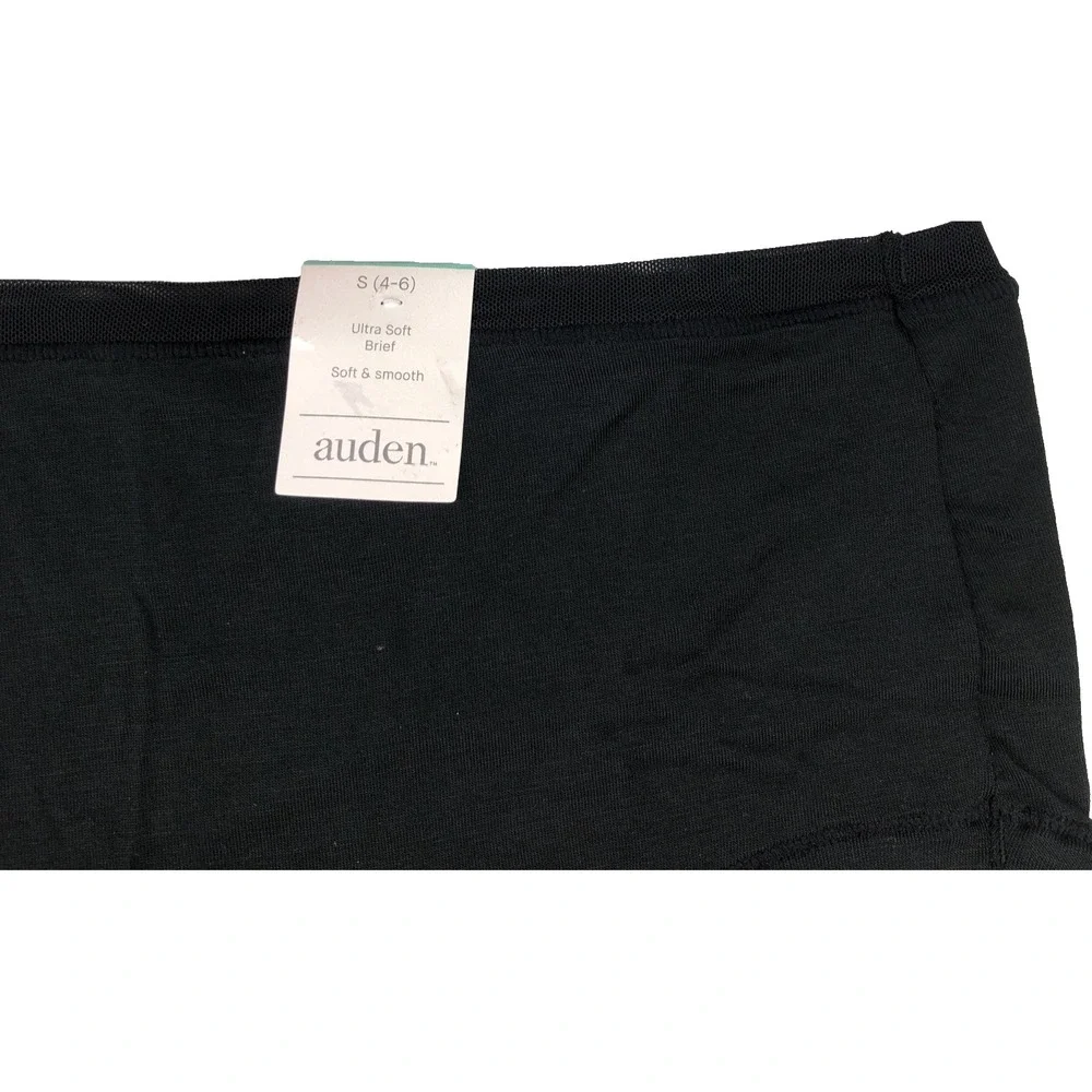 Auden Women's Panties Small 4-6 Ripe Red Lace Thong & Black Ultra Soft Brief NWT